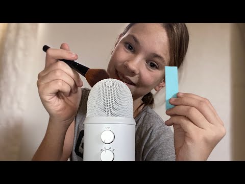 gum chewing + mic brushing~Tiple ASMR