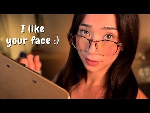 ASMR Can I Study Your Face? 🤓 (face exam roleplay, up close personal attention, whispered)