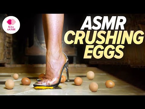 ASMR | Satisfying Eggs Crushing with High Heels (No Talking) 4K