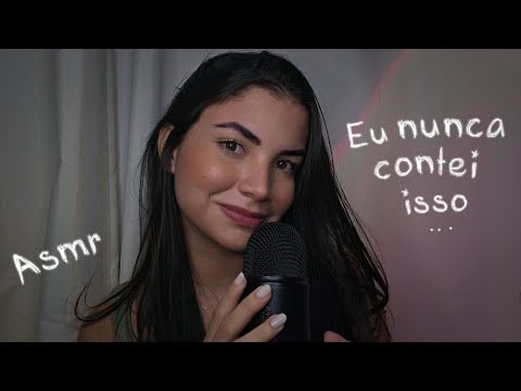 ASMR Te contando CURIOSIDADES e HISTÓRIAS sobre *MIM*  (Vergonha) 😶‍🌫️💜