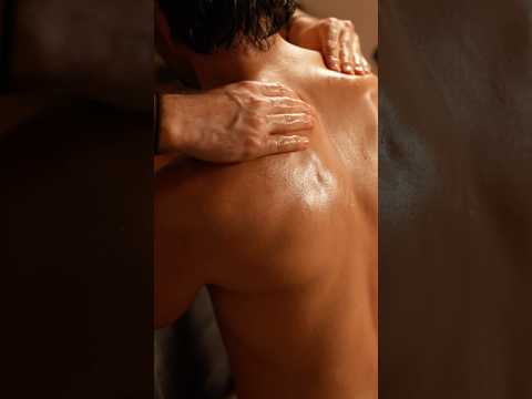 Slow neck massage with oil ASMR to ease tension 😴