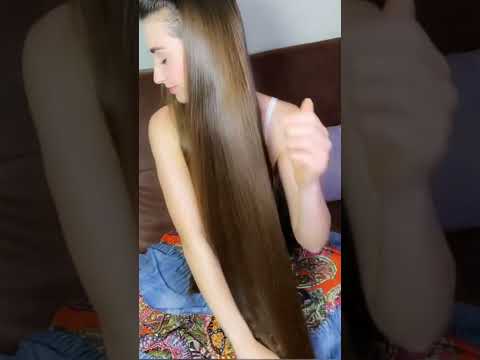 Hair brushing on the bed #relaxingasmr #longhair #asmr #longhairasmr #silkyhair