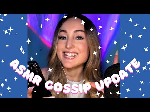 ASMR 💅 Gossiping in Class (whispering, tapping, gum chewing, bracelet sounds, hairplay)