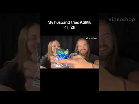 My husband tries ASMR Pt. 2!!