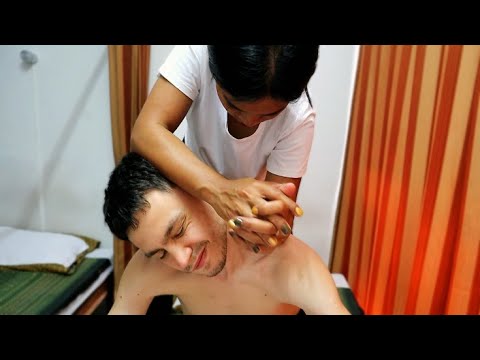 ASMR Relaxing Thai Massage with Hot Stones and Oil