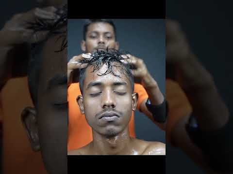 ASMR Heavy Oil Satisfying Head Massage | Neck Cracking Massage #shorts #oilmassage #neckcrack