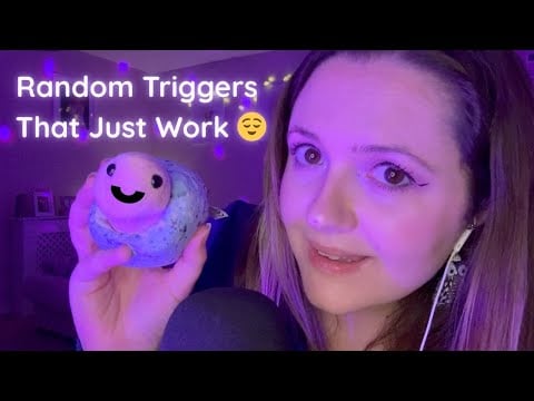 Tingly Random ASMR Triggers 💫 Dinosaur Egg, Crunchy Sponge & Mic Brushing