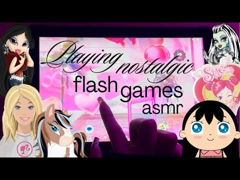 Playing nostalgic Flash Games 🩷🎮✨ASMR 