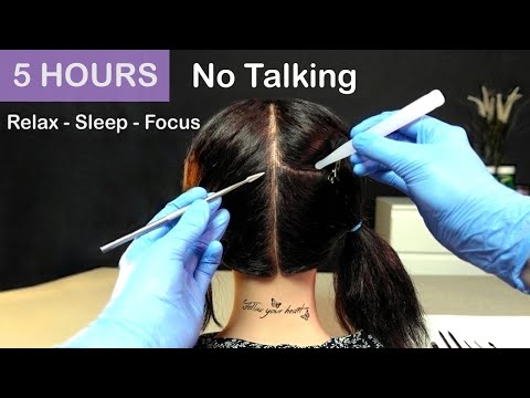 ASMR 5 HOURS ~ Gentle Scalp Triggers ~ Sleep, Study, Focus ~ NO TALKING Just Sounds