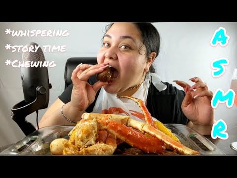 ASMR| King Crab Seafood Boil Mukbang | Embarrassing Childhood Story Time