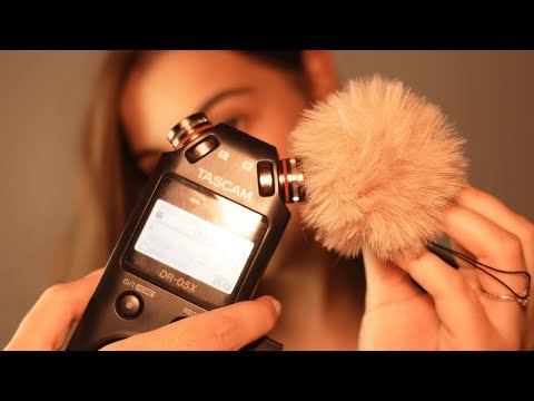 ASMR TASCAM: SONS DE BOCA COM OBJETOS FOFINHOS NO SEU ROSTO