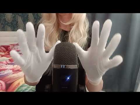 ASMR Pure Tingles:   White Latex Gloves  (No Talking)