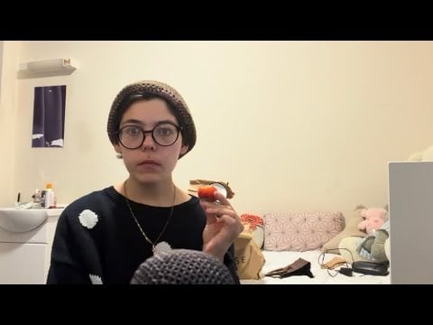 Whisper Ramble And ASMR Eating Strawberries 