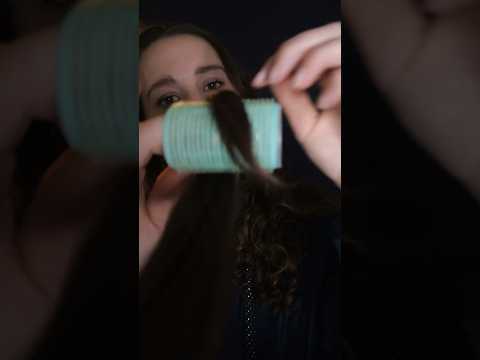 Putting a Roller in Your Hair ❤️ #asmr #asmrbrushing #hair #relax #sleep #tingles #shorts