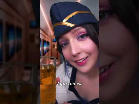 ⭐ASMR Tu azafata te sirve bebida y snack · tú eliges 🥜✈️