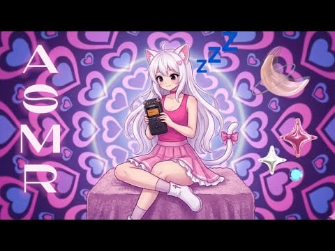 ASMR cat girl hypnotises you to sleep (kisses mouth sounds purring scratching breathing) Roblox ASMR