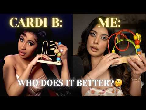 Doing ASMR like Cardi B