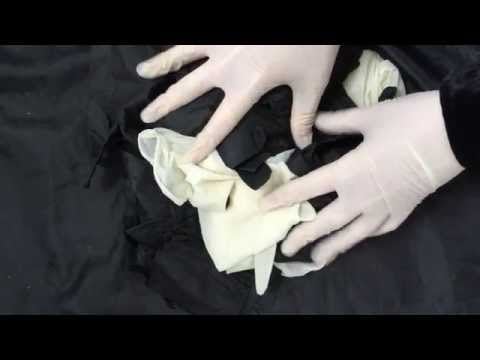 LATEX GLOVES LAYERING : black:white [[ASMR]]