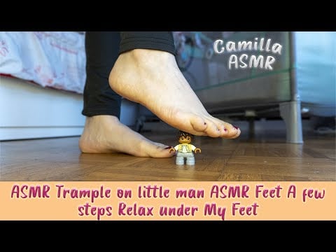 ASMR Trample on little man ASMR Feet A few steps Relax under My Feet