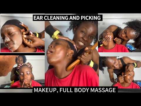 ASMR Dramatic Ear Cleaning, Face Wipe, Head & Back Scratching | Tingly Personal Care Session