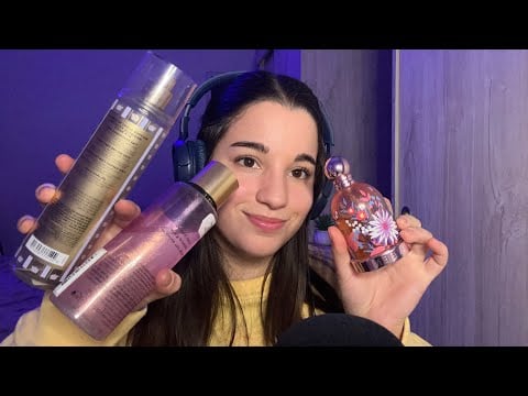 ASMR mi colección de perfumes | liquid sounds, tapping 