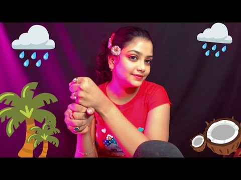 ASMR NEW COCONUT RAIN TRIGGER 🌧️🥥