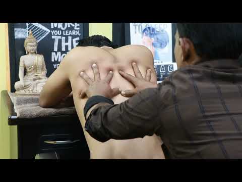 Back Cracking Deep Tissue Massage ASMR And Skin Pulling Back Body Massage By Big Eyes Barber