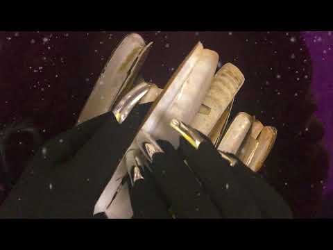 GLOVES 🖤 SEA KNIVES 🌊 TAPPING with NAILS [[ASMR]]