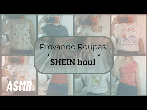 (ASMR) Comprinhas | Abrindo e provando blusinhas básicas e arrumadinhas