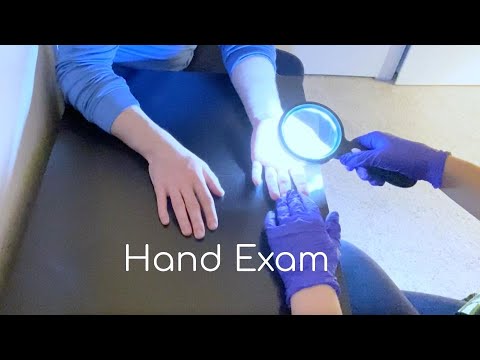 Real Person ASMR - Hand Exam with Sensation, Neuro and Skin Assesment