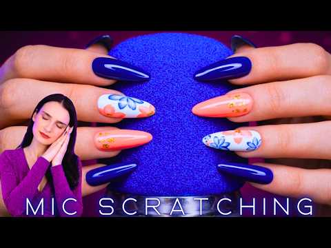 ASMR PURE Mic Scratching 🧡 NO TALKING 🤫 ULTRA Long Nails for DEEP Sleep & Relaxation - 4K