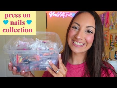 ASMR My Press On Nails Collection (crinkles galore)