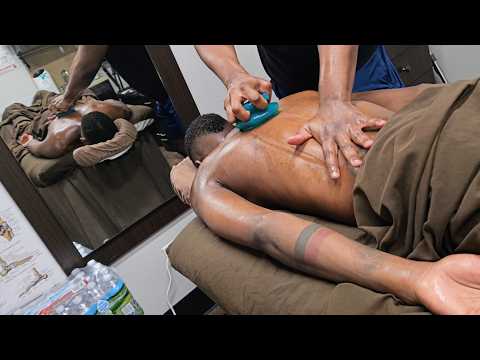 Model's Hot Stone Back Massage