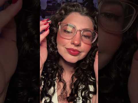 NO TALKING!! asmr face tracing and glasses tapping #asmr #pressonnails #tingles  #personalattention