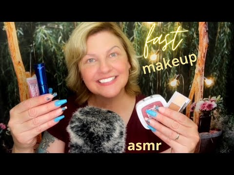 ASMR | Fast Makeup Application ⚡⚡⚡ 🌸🥰 [Ft. Tapping, Brushing, Personal Attn]