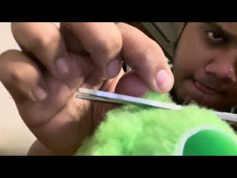 ASMR Giving a Wall painter a Haircut while raining in the background