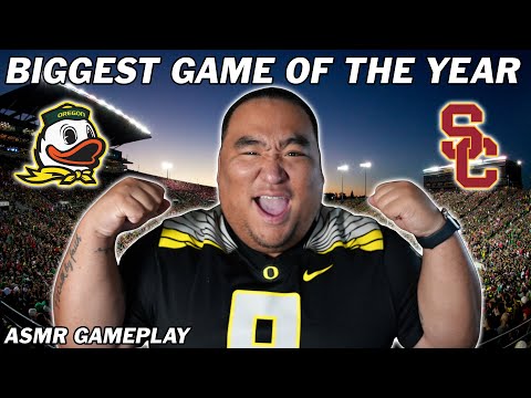 Biggest Game of the Year!!! Oregon vs USC (ASMR Gameplay Week 13)