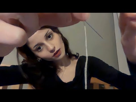 ASMR sewing your eyes shut 