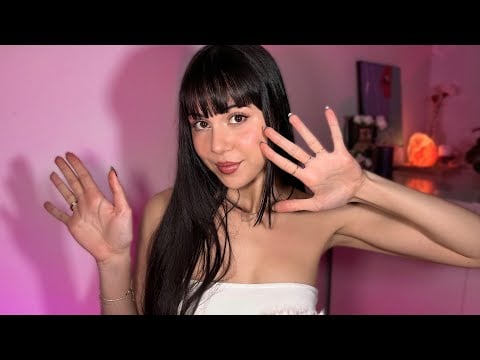 ASMR Visual de manos ✨ Tocando tu carita ✨Layered sounds