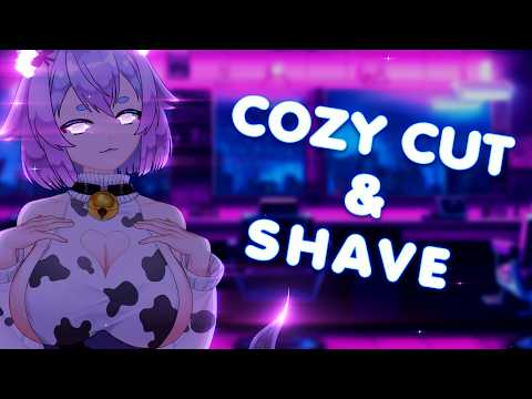 ASMR | Cyber Cow Gives You a Cut & Shave in a Storm! 🐄⚡ | Whispered Roleplay