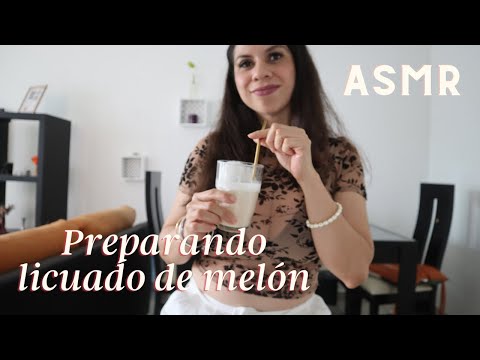 ASMR en Español, receta de licuado de Melón