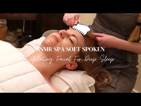 ASMR Spa facial to help you Fall Asleep | Neck & Shoulder Massage and Tingly Scalp Gua Sha.