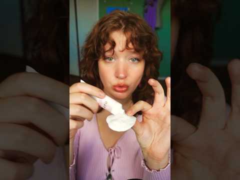 Spit painting your skin care #asmr #asmrmouthsounds #spitpainting #asmrsounds #asmrvideo