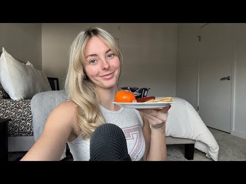 ASMR | Casual Have Lunch with Me | Soft Chatting & Eating