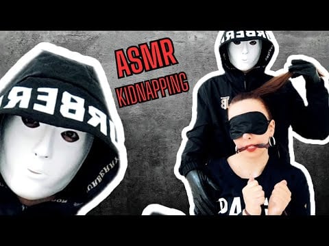 ASMR  - KIDNAPPING - RUBBING, SOFT TOUCHING , HUMMING SOUNDS  SOFT WHISPERING , GLOVES, HAIR PLAY