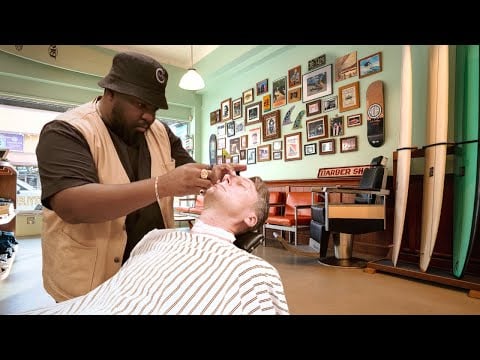 💈 Ceejay Is Back With A Relaxing Golden Hawaii Barbershop Traditional Shave 🤙🏼