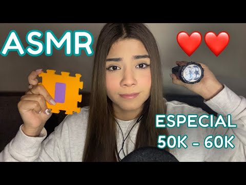 ASMR ESPAÑOL / Mis SUSCRIPTORES HACEN ASMR (ESPECIAL 50K - 60K) muy relajante