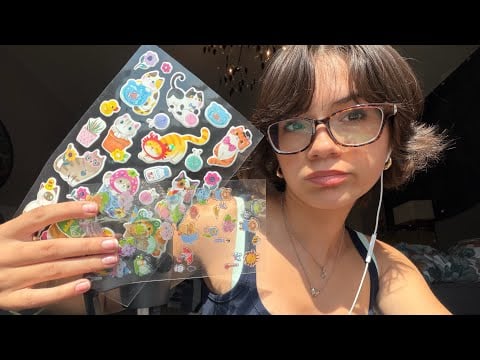 ASMR putting stickers on your face !