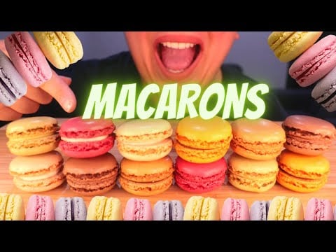 ASMR MACARONS 먹방 MUKBANG *SOFT EATING SOUNDS* NO TALKING | Mandy Foods ASMR