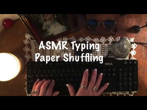 ASMR Typing, paper shuffling (No talking) Secretary work